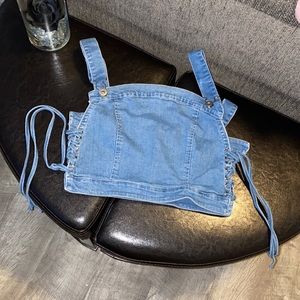 Women Jean Crop Top
